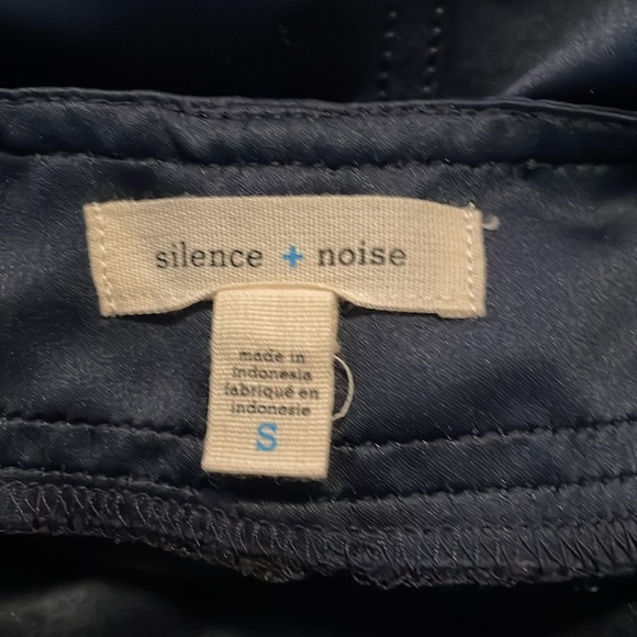 Silence + Noise Lace Up Navy Blue‎ Mini Skirt with Red Blue Stripes Size Small - Picture 5 of 6